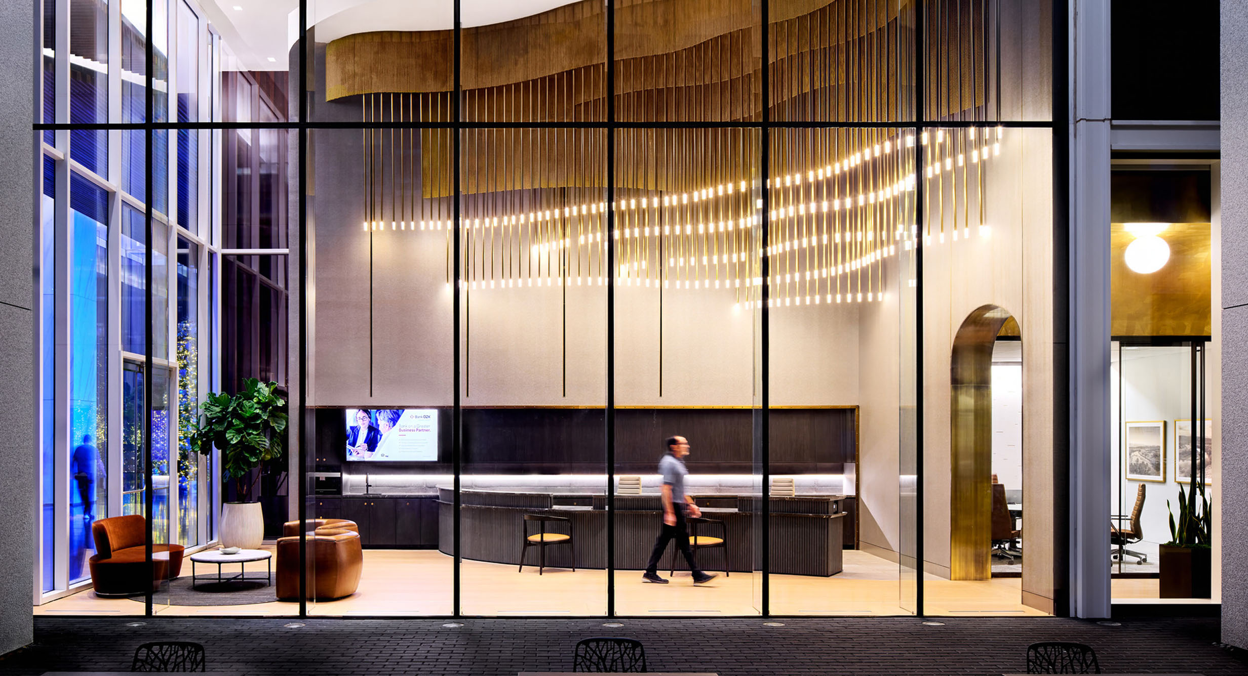 Architectural glass at Bank OZK 23Springs