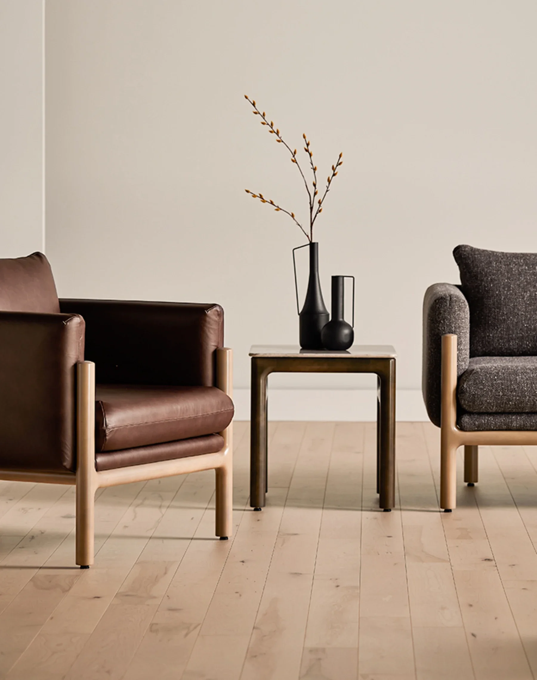 Kimball lounge chairs and occasional table.